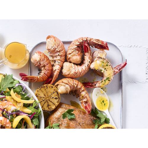 Woolworths Lobster Tails w/Garlic and Herb Butter 3 Pack/380g bunch