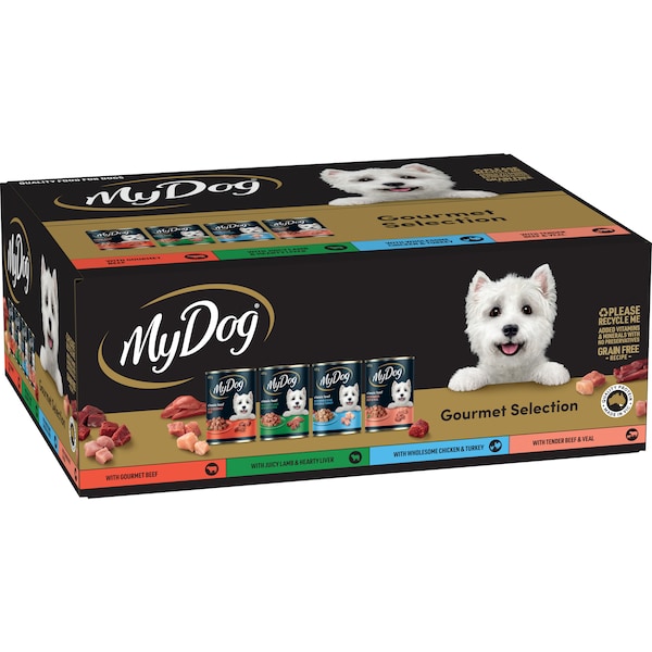 My Dog Classics Gourmet Selection Variety Pack Wet Dog Food Cans 400g x12 Pack