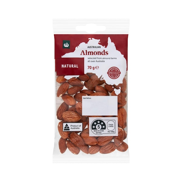 Woolworths Australian Almonds 70g