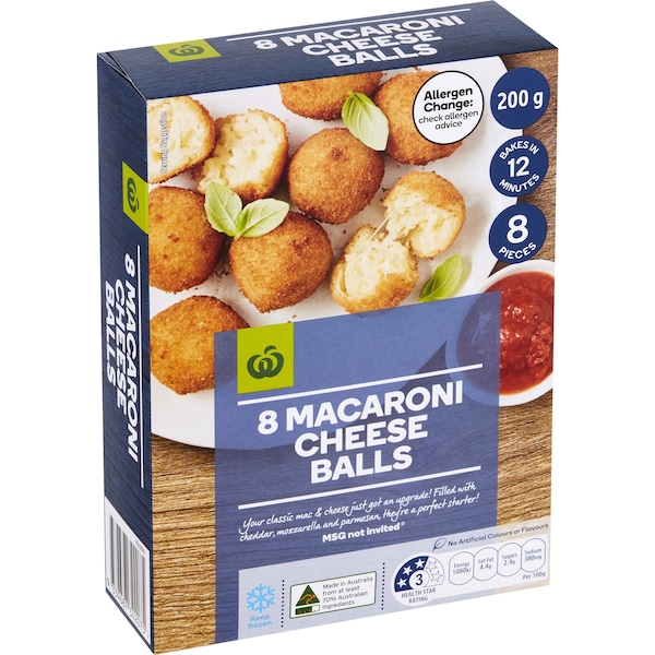 Woolworths Macaroni & Cheese Balls 8 pack