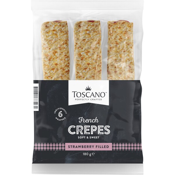 Toscano French Crepes Strawberry Filled 6 pack