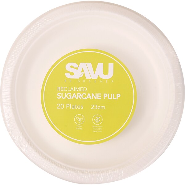 Savu Sugarcane Pulp 23cm Plates 20 Pack