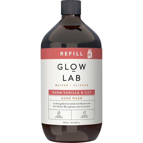 Glow Lab Hand Wash Refill Warm Vanilla & Lily 900mL
