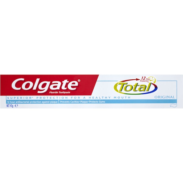 Colgate Total Original Toothpaste 12h Antibacterial Protection 45g