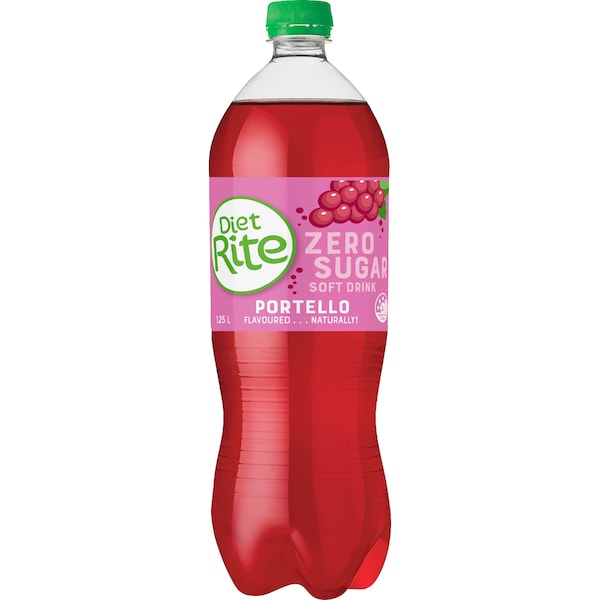 Diet Rite Soft Drink Grape Portello Bottle 1.25L