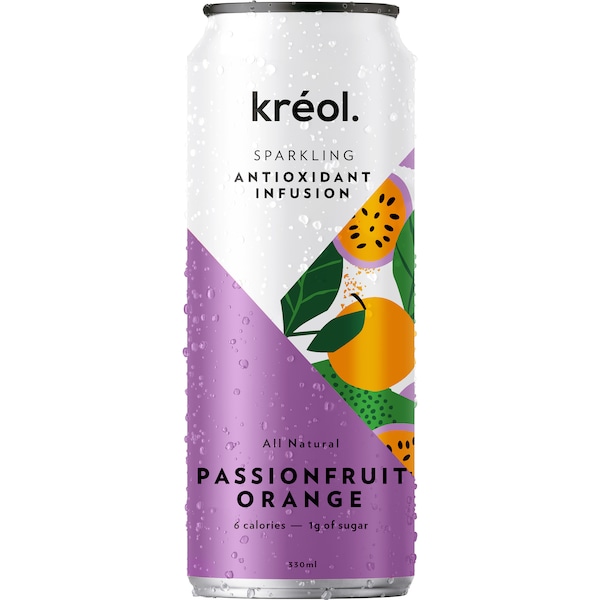 Kreol Sparkling Drink Passionfruit Orange 330mL