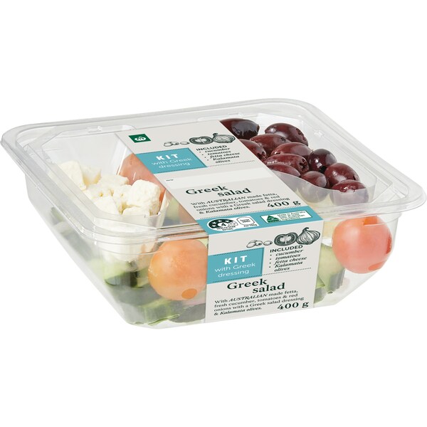 Woolworths Greek Salad Kit With Greek Dressing 400g