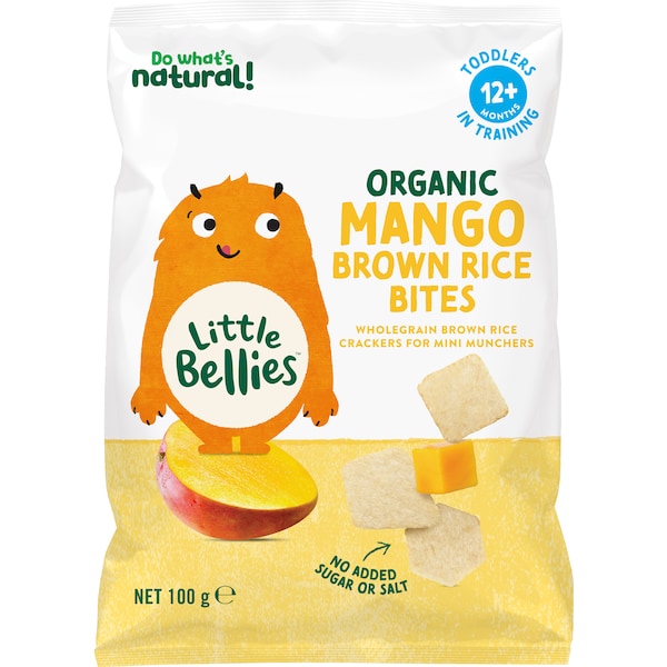 Little Bellies Organic Mango Brown Rice Bites 100g