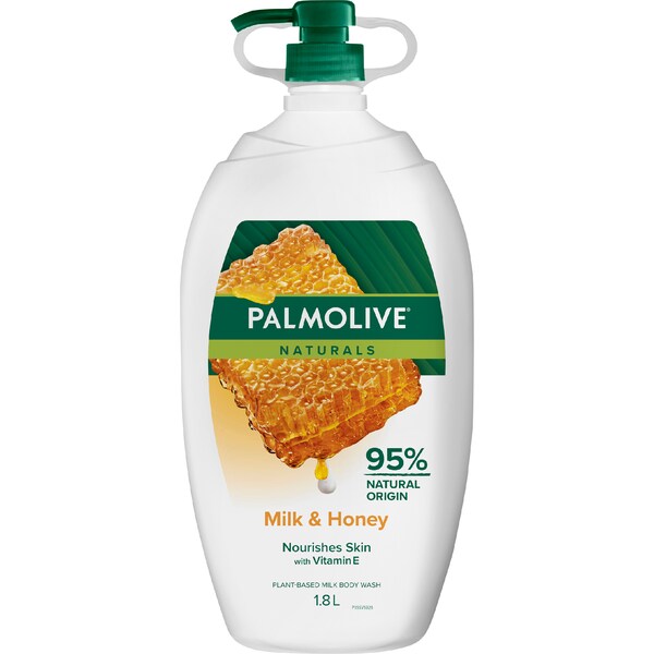 Palmolive Body Wash Shower Gel Naturals Milk & Honey 1.8L
