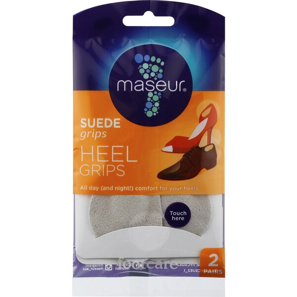 Maseur Suede Heel Grip Footcare 2pairs