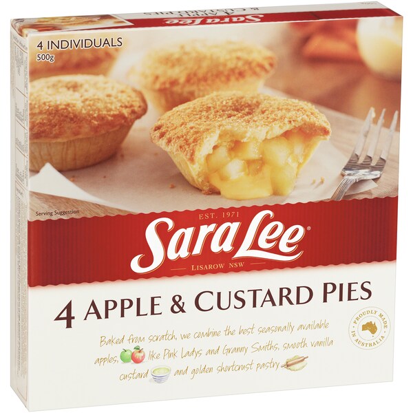 Sara Lee Multipack Pies & Desserts Apple& Custard Snack 4 Pack