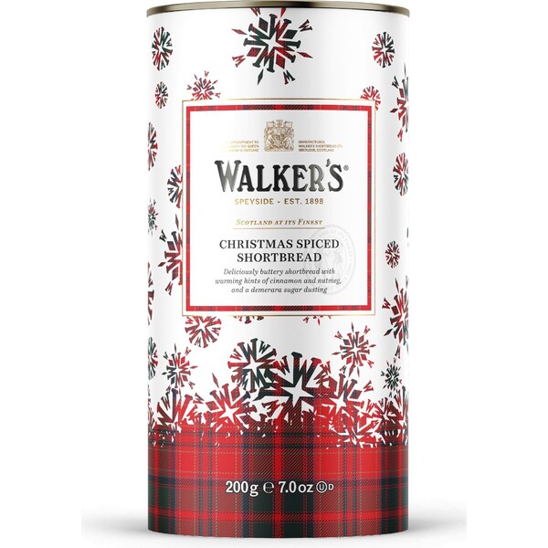 Walker's Christmas Spiced Shortbread Tube 200g