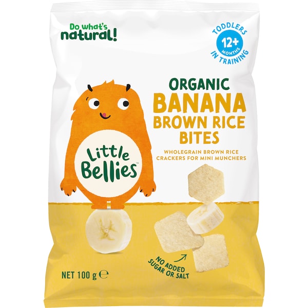 Little Bellies Organic Banana Brown Rice Bites 100g