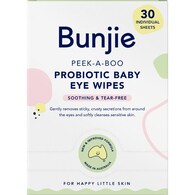 Bunjie Probiotic Baby Eye Wipes Soothing & Tear-Free