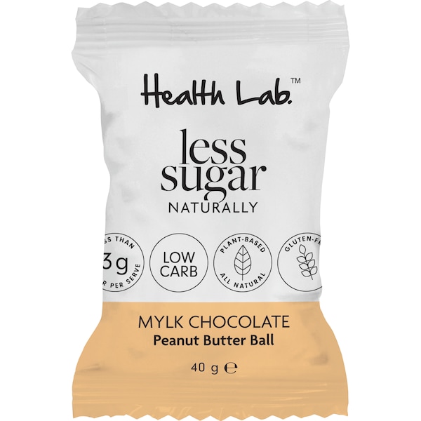 Health Lab Mylk Chocolate Peanut Butter Ball Less Sugar 40g