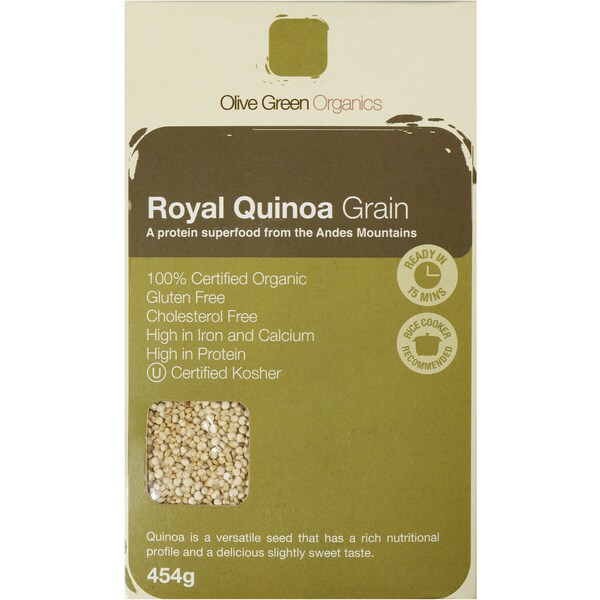 Olive Green Organics Quinoa Grain Royal White 454g