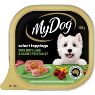My Dog Adult Select Toppings Lamb & Vegetable Wet Food Tray