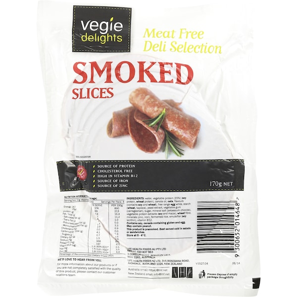 Vegie Delights Smoked Deli Slices 170G