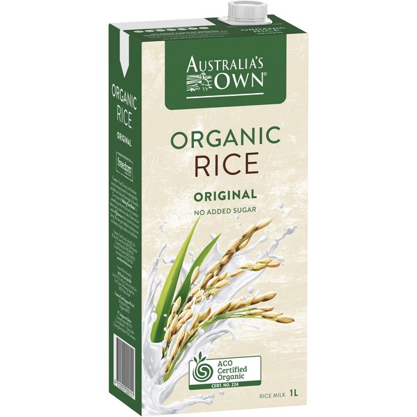Australia's Own Organic Rice Long Life Milk UHT 1L
