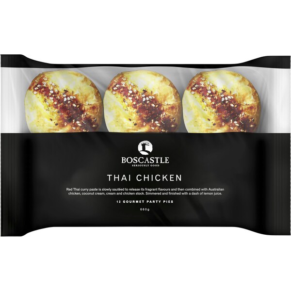 Bocastle Thai Chicken Party Pies 12 Pack