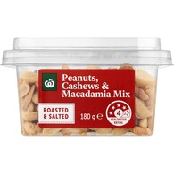 Woolworths Snack Pot Peanuts Cashews & Macadamia Mix
