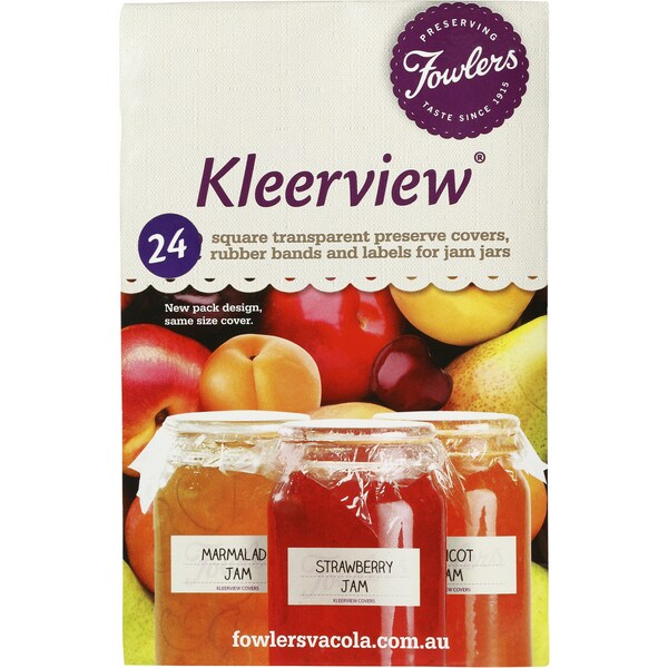 Fowlers Baking Aids Preserve Covers Kleer 24 Pack