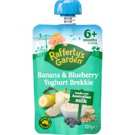 Rafferty's Garden Blueberry Banana & Pear Pouch Yoghurt Brekkie Baby Food