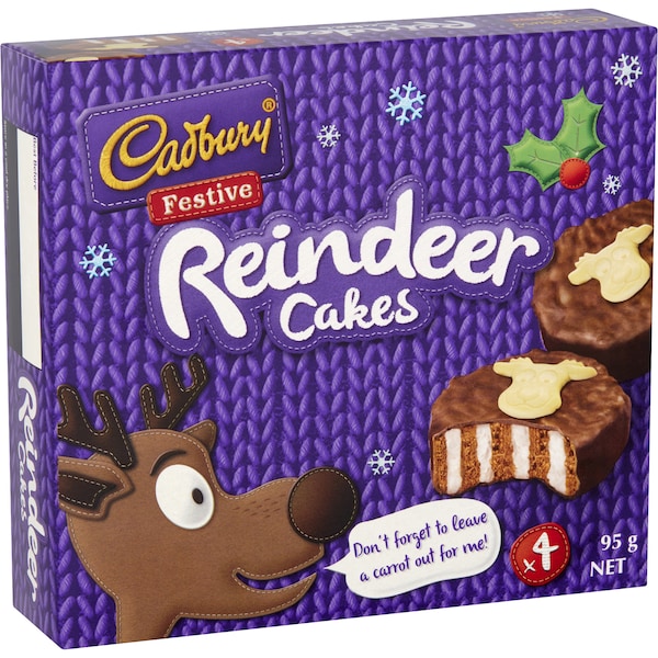 Cadbury Reindeer Cake  4 Pack