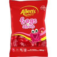 Allen's Frogs Alive Lollies Bag