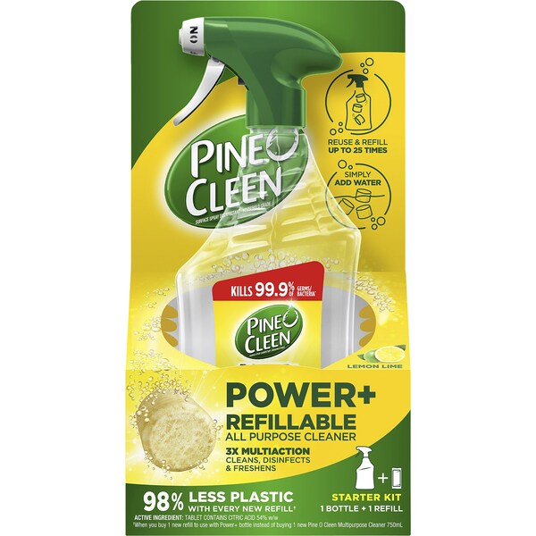 Pine O Cleen Power+ Refillable All Purpose Cleaner Starter Kit Lemon Each