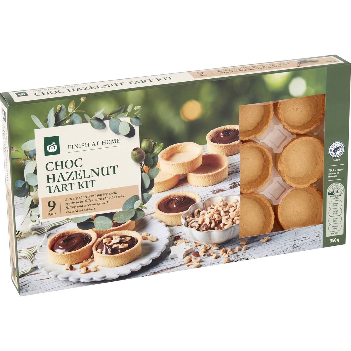Woolworths Choc Hazelnut Tart Kit 9 Pack bunch