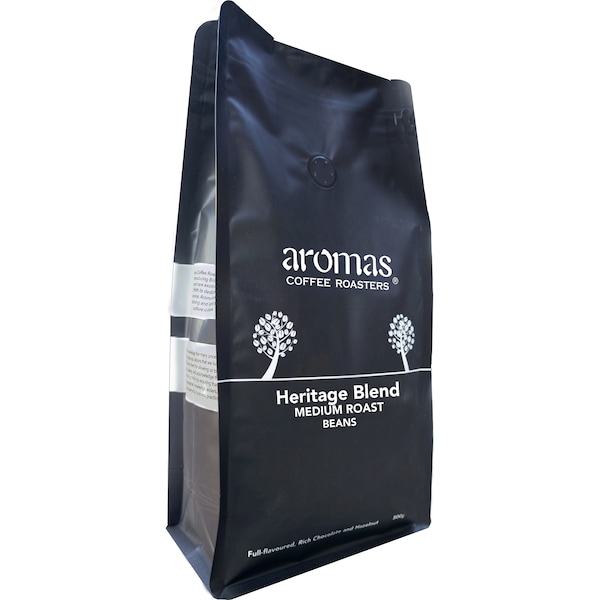 Aromas Coffee Roasters Heritage Blend Medium Roast Beans 500g
