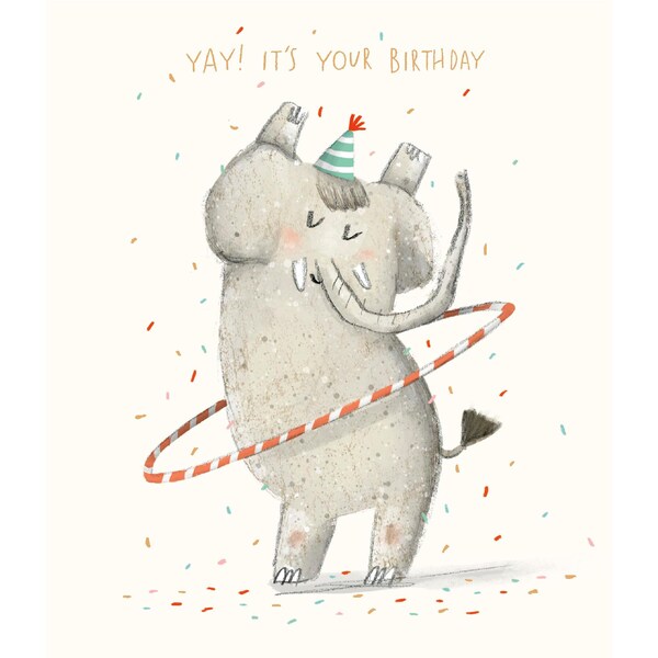 John Sands Greeting Card Birthday Elephant each