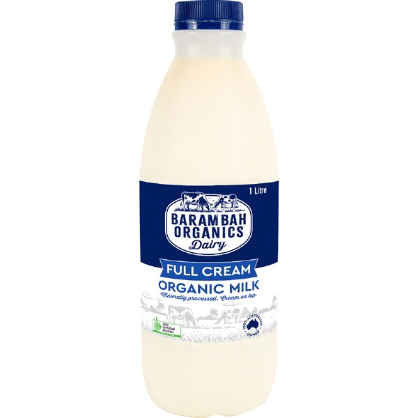 Barambah Organics Full Cream Organic Milk 1L