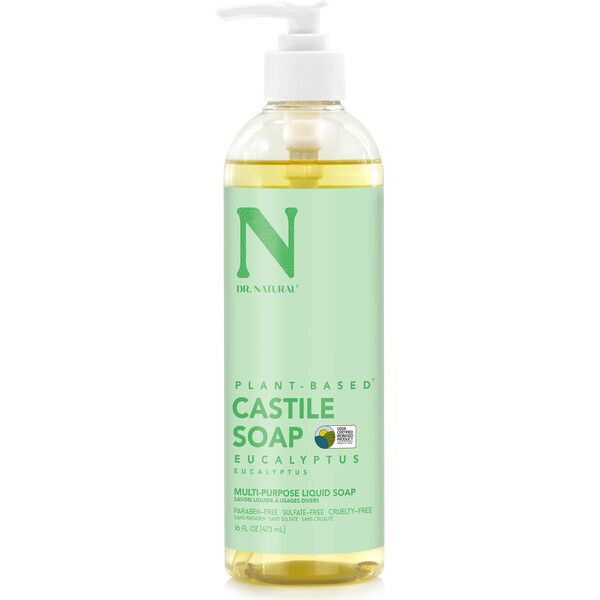 Dr Natural Castile Liquid Soap Eucalyptus 473mL