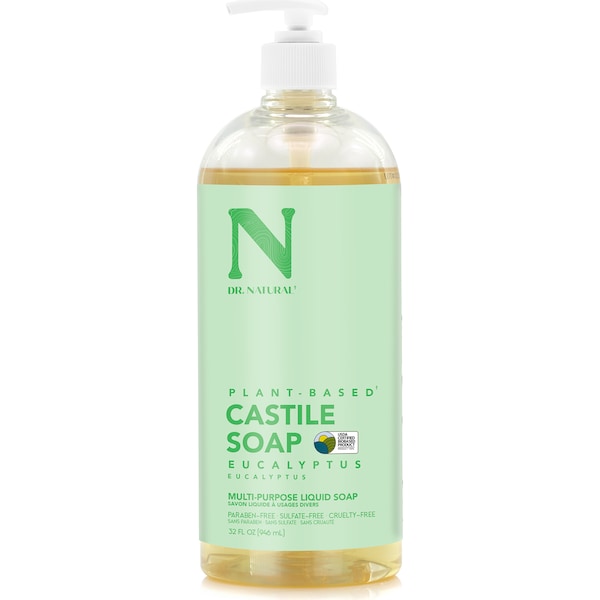 Dr Natural Castile Liquid Soap Eucalyptus 946mL