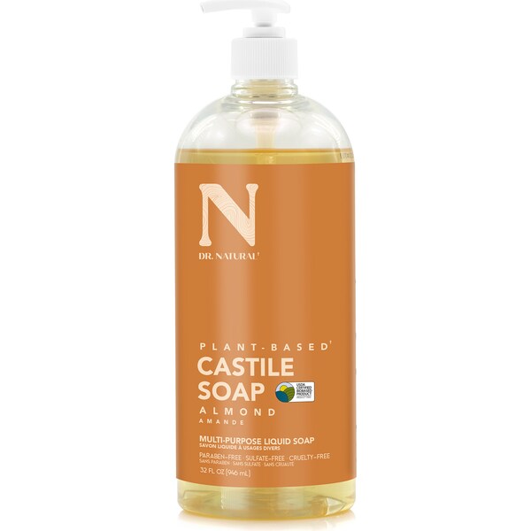 Dr Natural Castile Liquid Soap Almond 946mL