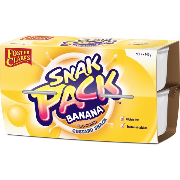 Foster Clark's Banana Custard 4x140g