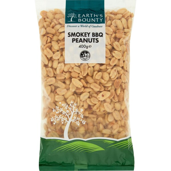 Earth's Bounty Smokey  Bbq Peanuts 400g