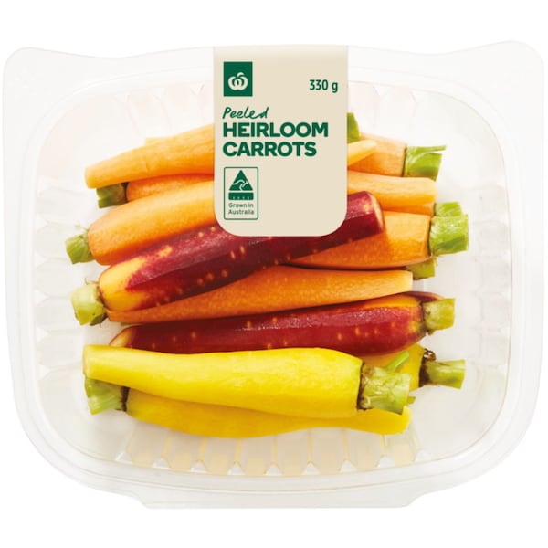 Woolworths Peeled Heirloom Carrots 330g