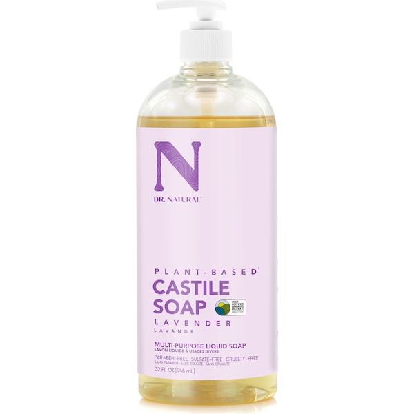 Dr Natural Castile Liquid Soap Lavender 946mL