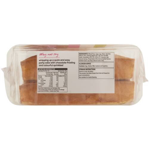 Woolworths Cake Unfilled Sponge Slab 450g bunch