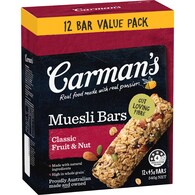Carman's Muesli Bars Classic Fruit & Nut Value