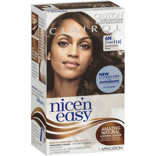 Clairol Nice'n Easy Hair Colour 6n Natural Lighter Brown Each