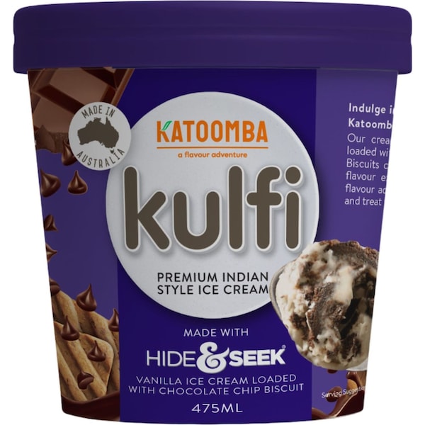 Katoomba Hide & Seek Kulfi Vanilla Choc Chip 475mL