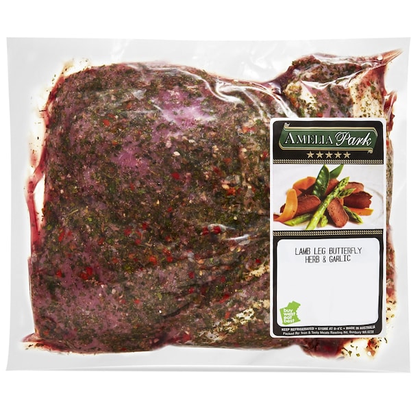 Amelia Park Lamb Leg Roast Butterflied Herb & Garlic 800g - 1.4kg