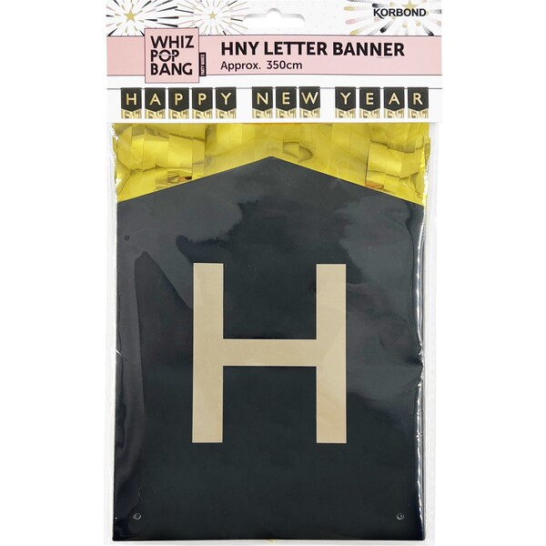 Whiz Pop Bang Happy New Year Letter Banner With Foil Trim Each