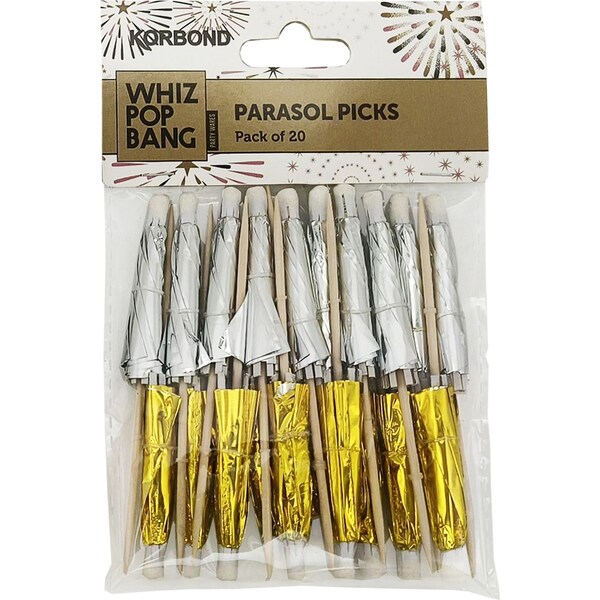 Whiz Pop Bang Umbrella Picks 20 Pack