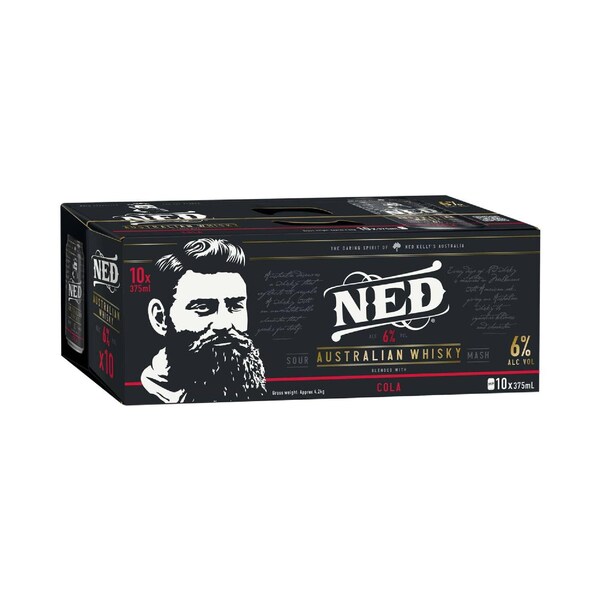 Ned Whisky & Cola Can 375mL x 10 pack