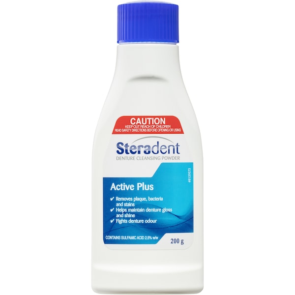 Steradent Active Plus Denture Care Powder 200g